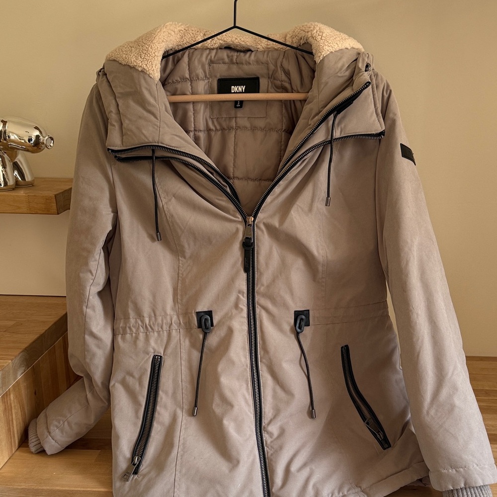 DKNY Women's Hooded Puffer Coat